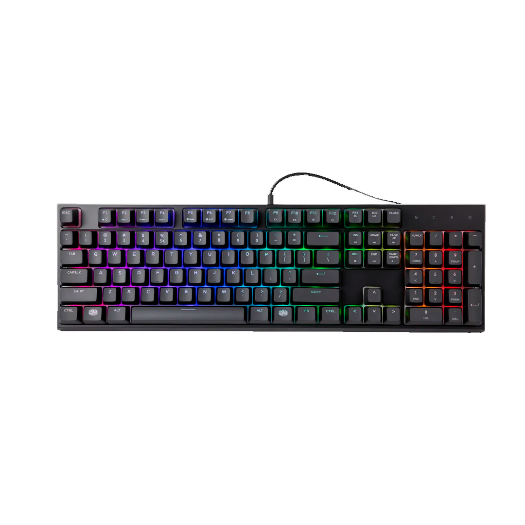 Teclado Cool Master Combo Masterset Ms120 Rgb Mecánico Ingles
