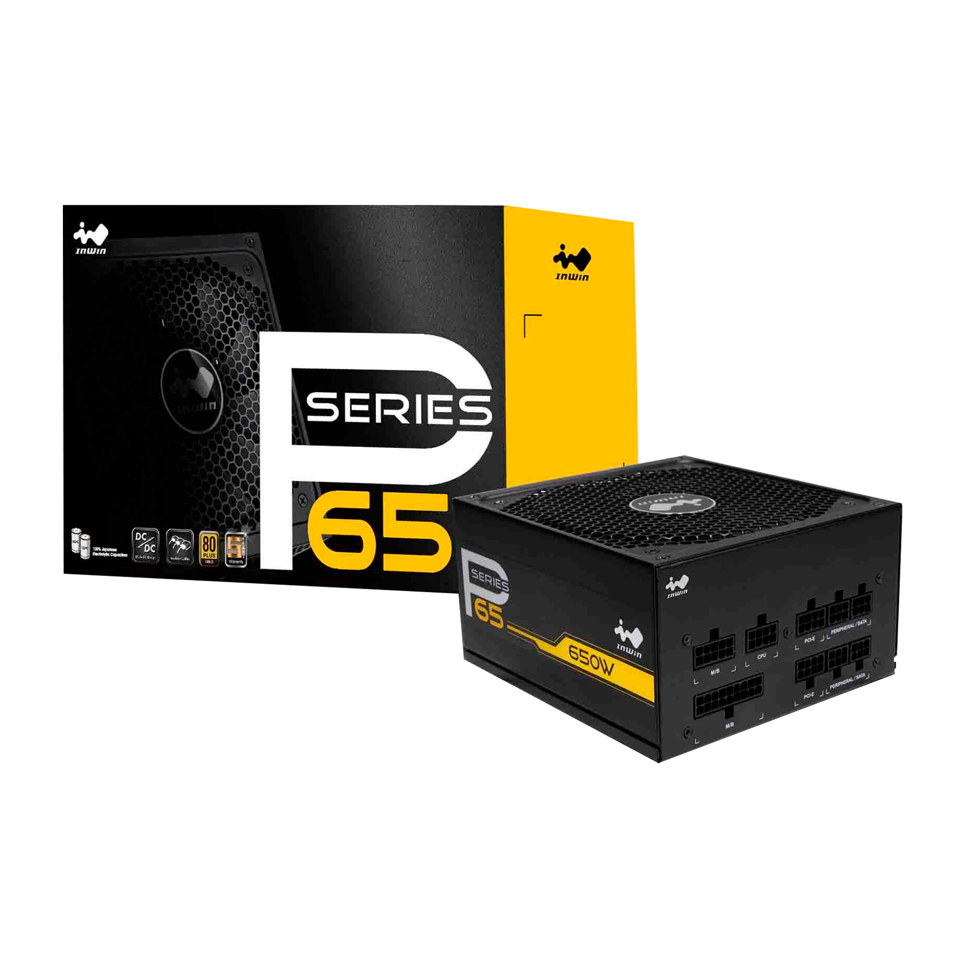 Fuente De Poder Inwin P65 650W 80 Plus Gold