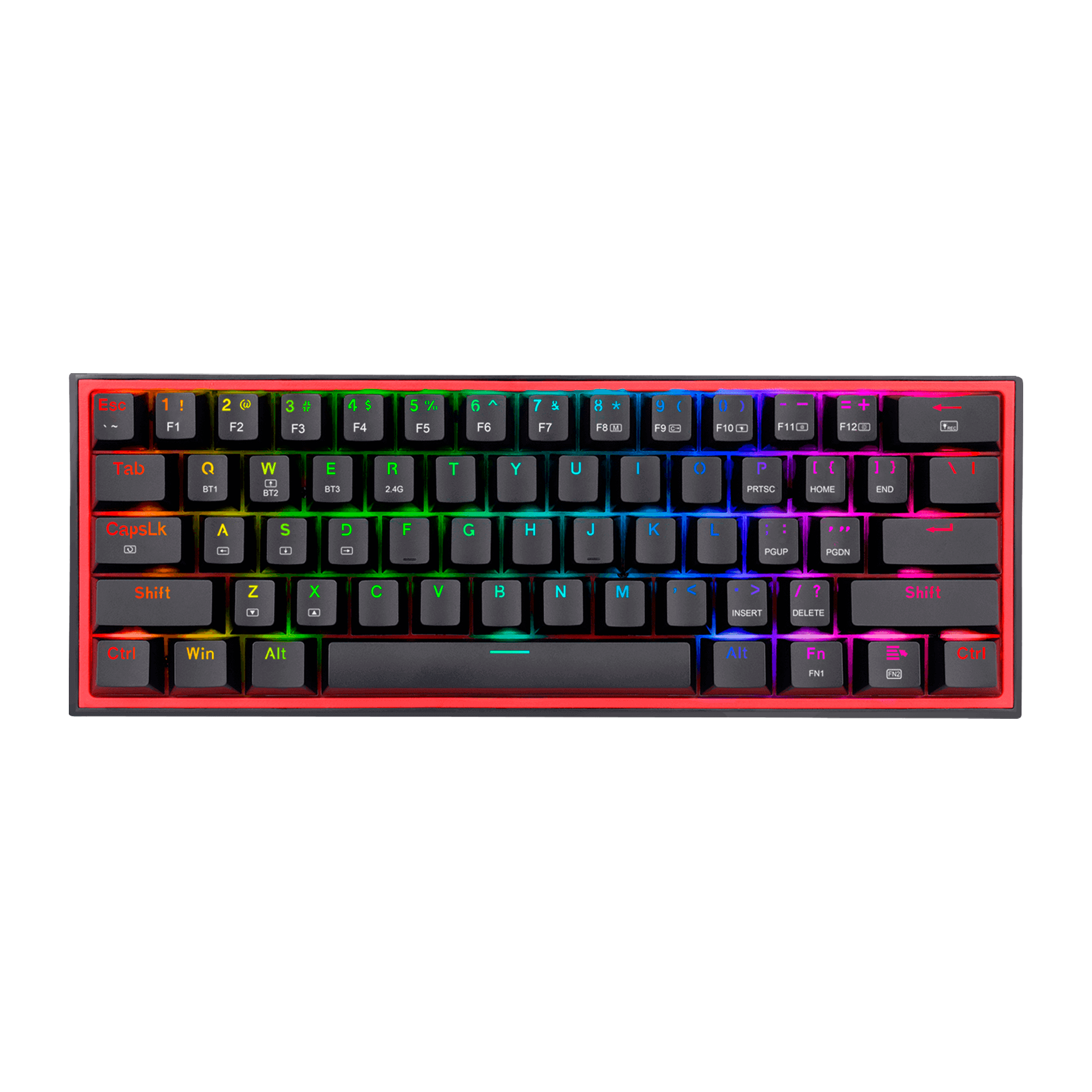 Teclado Redragon K616 Fizz Pro RGB Wireless Black Red Switch English USB-C Bluetooth