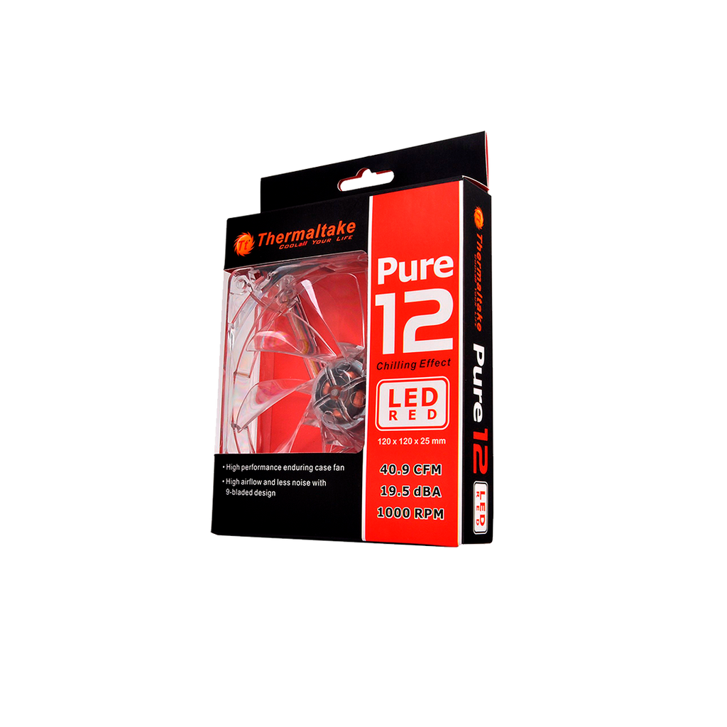 Ventilador Thermaltake Pure 12 Led Red 120 Mm