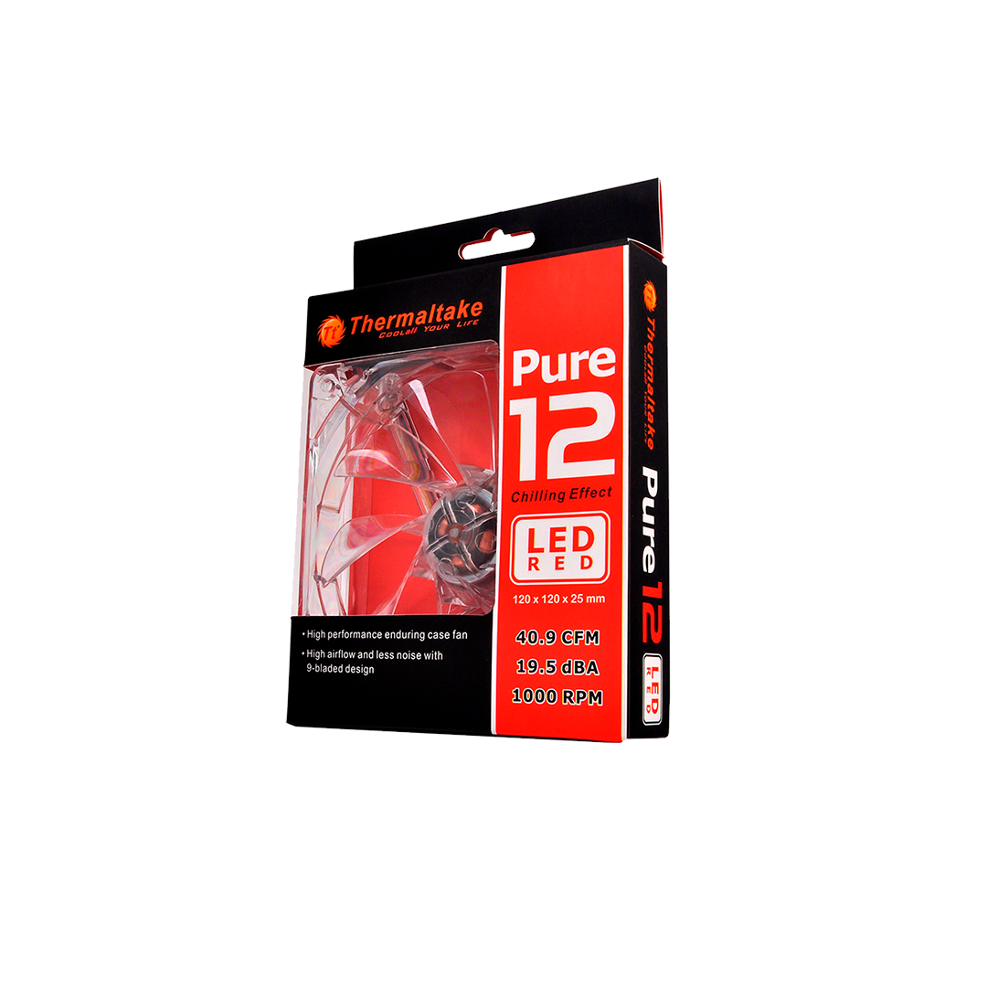 Ventilador Thermaltake Pure 12 Led Red 120 Mm