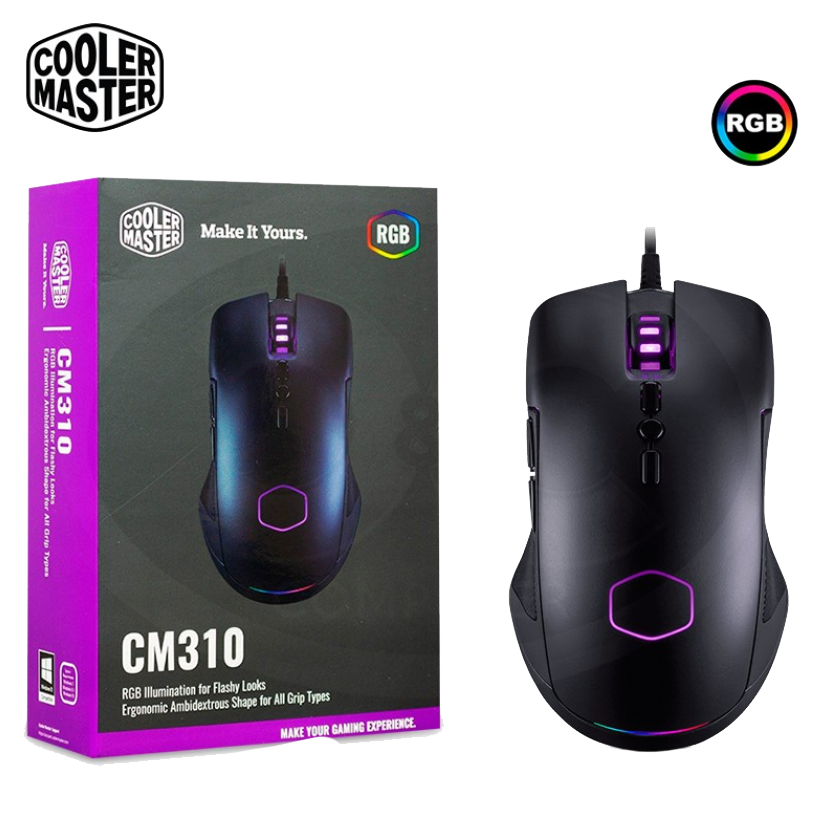 Mouse Cool Master Gm310 Óptico Rgb Negro 10.000 Dpi