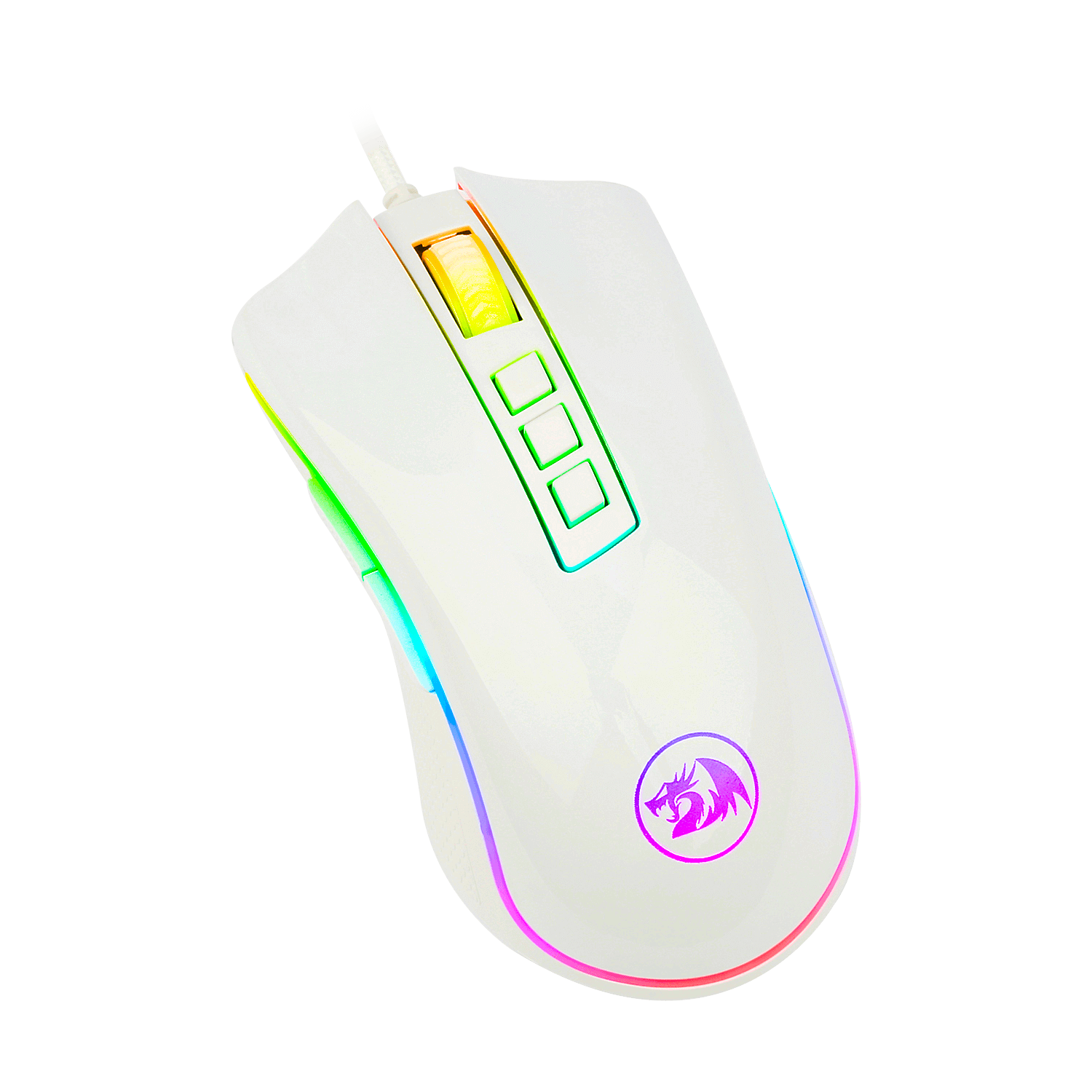 Mouse Redragon M711W Rgb Cobra Blanco 10.000 Dpi