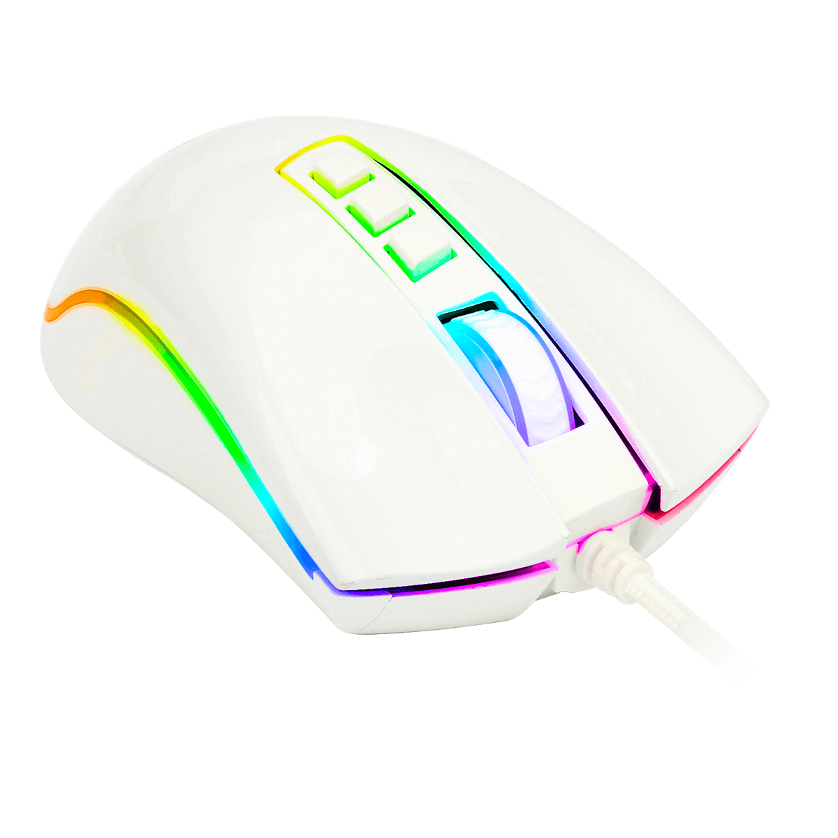 Mouse Redragon M711W Rgb Cobra Blanco 10.000 Dpi