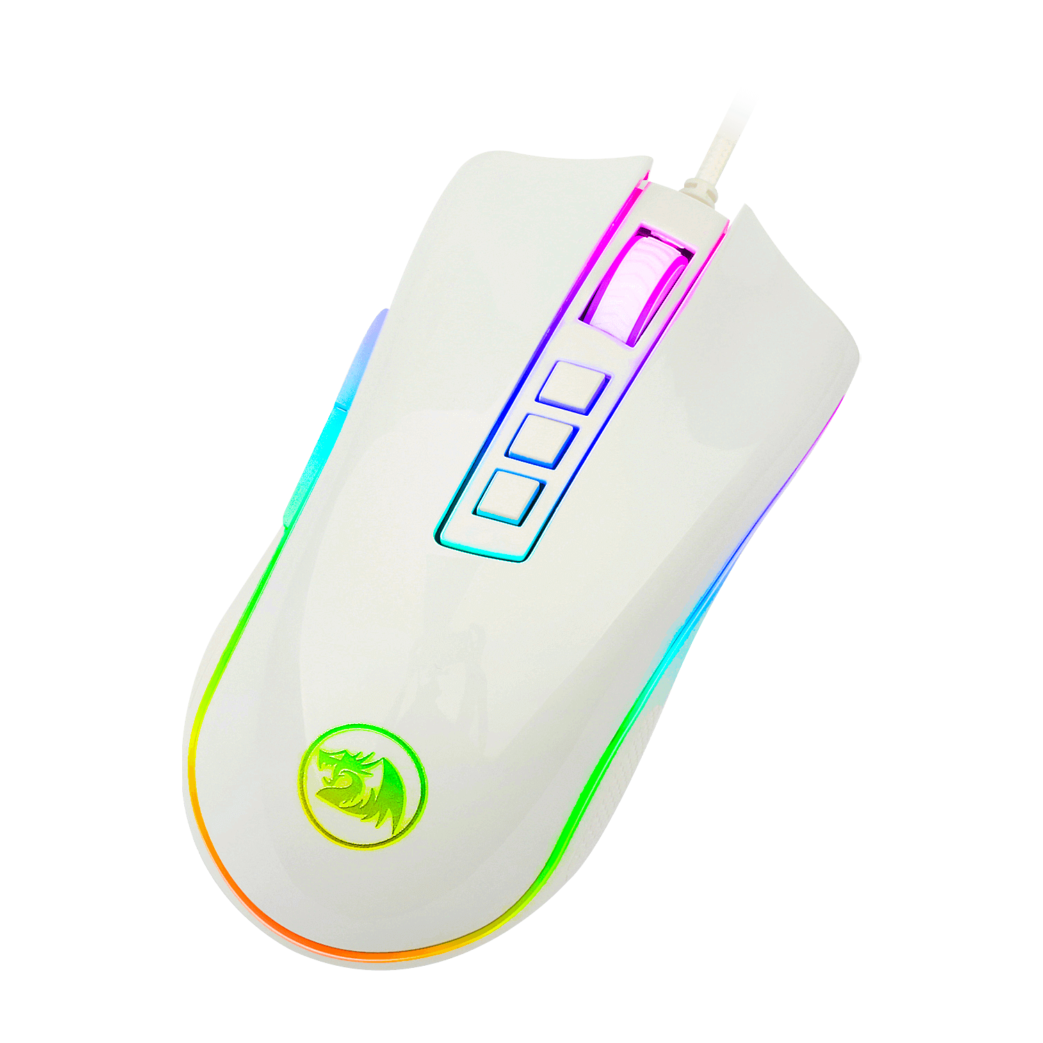 Mouse Redragon M711W Rgb Cobra Blanco 10.000 Dpi