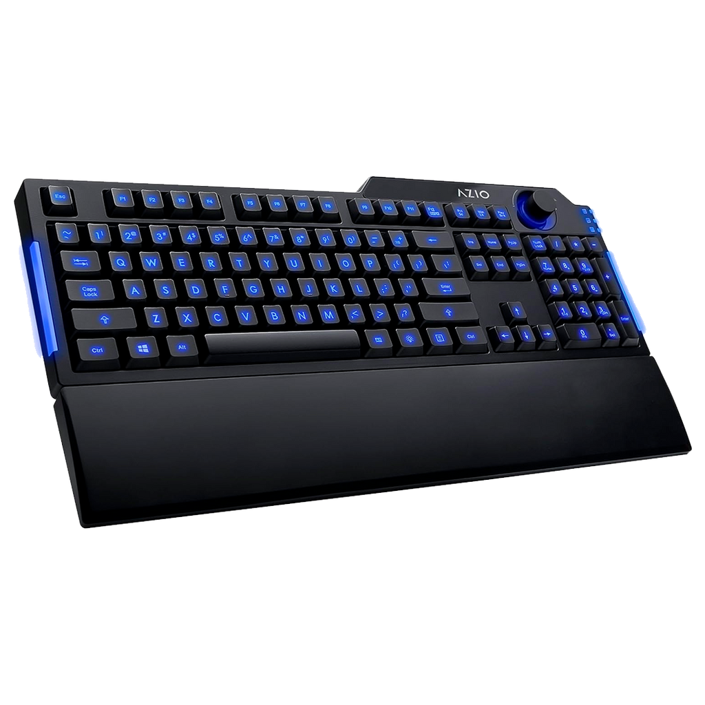 Teclado Azio Kb501 Membrana Usb Led Azul