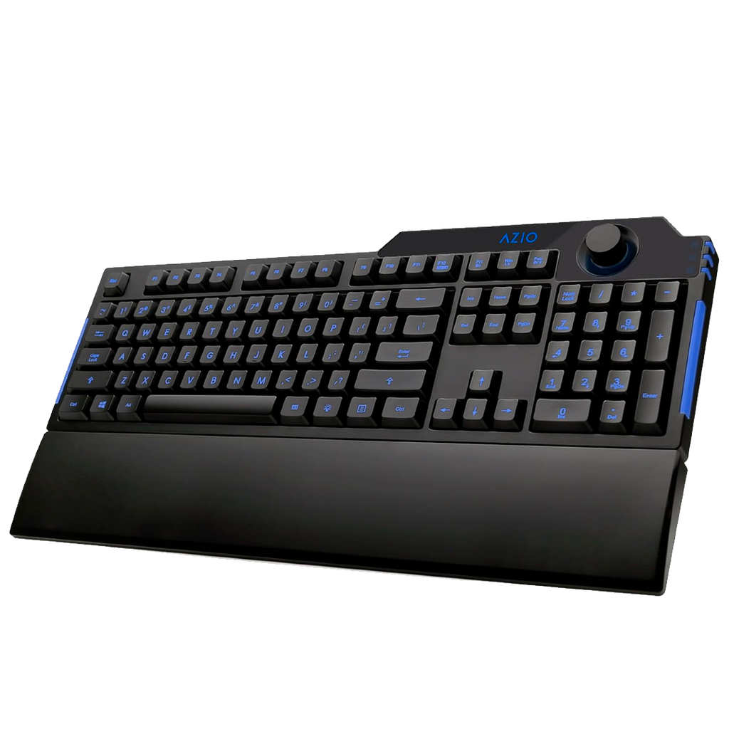 Teclado Azio Kb501 Membrana Usb Led Azul