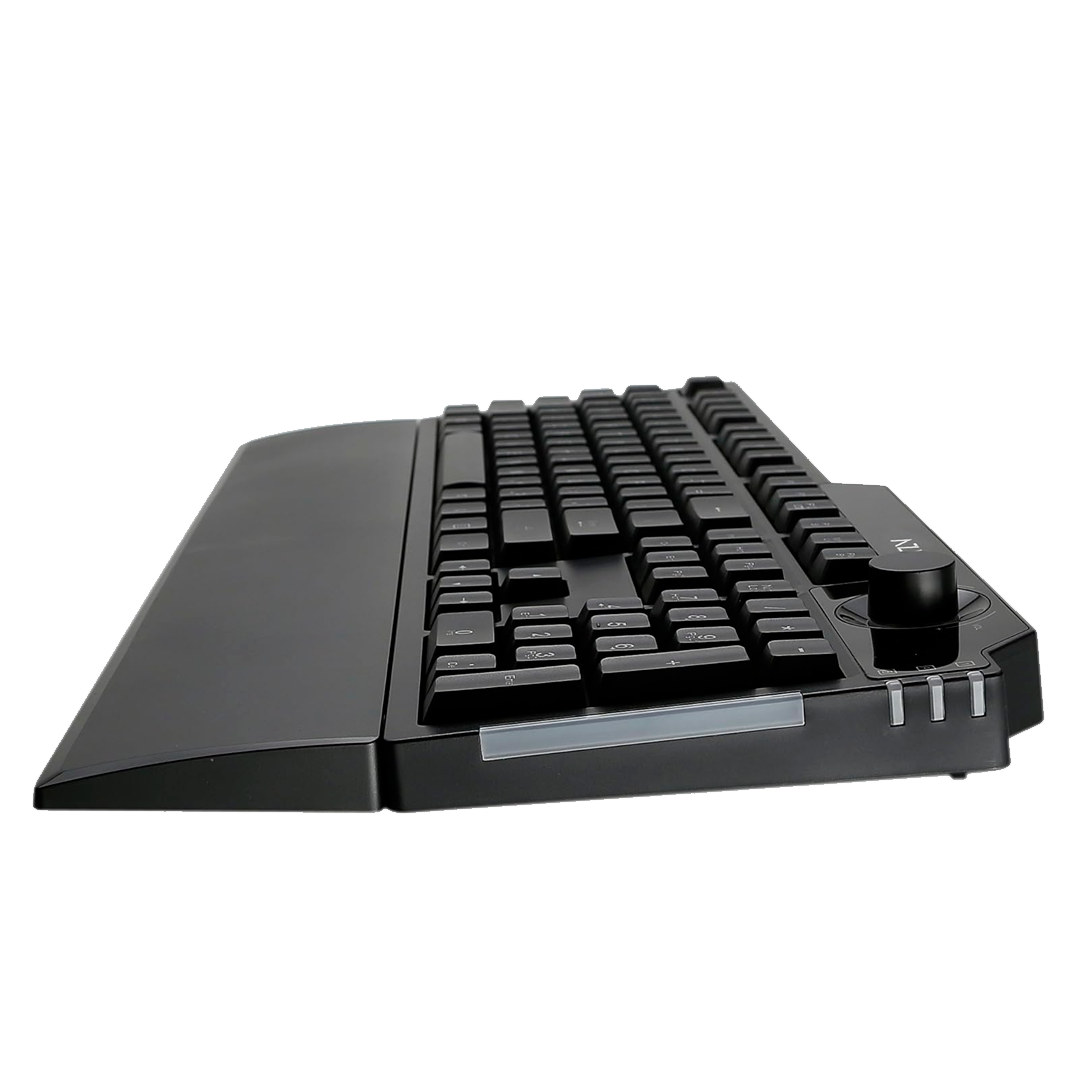 Teclado Azio Kb501 Membrana Usb Led Azul