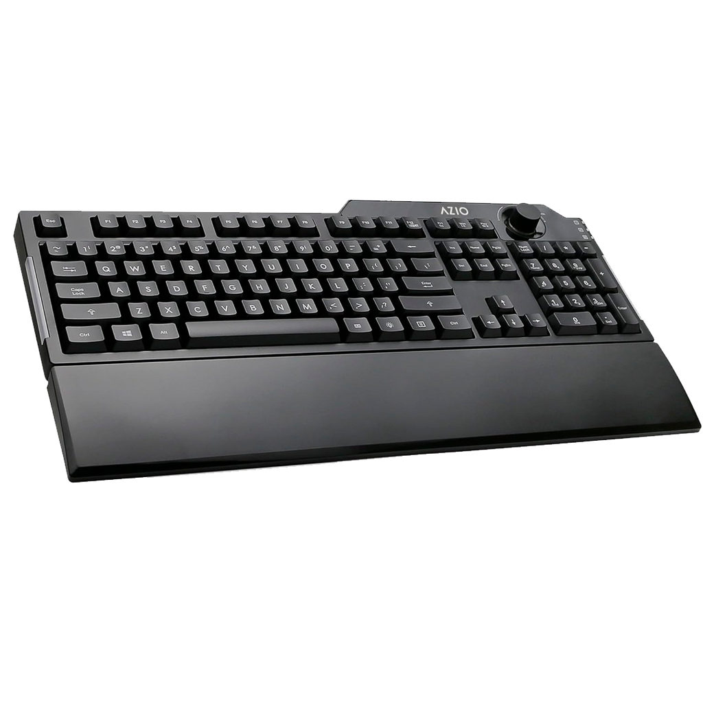 Teclado Azio Kb501 Membrana Usb Led Azul