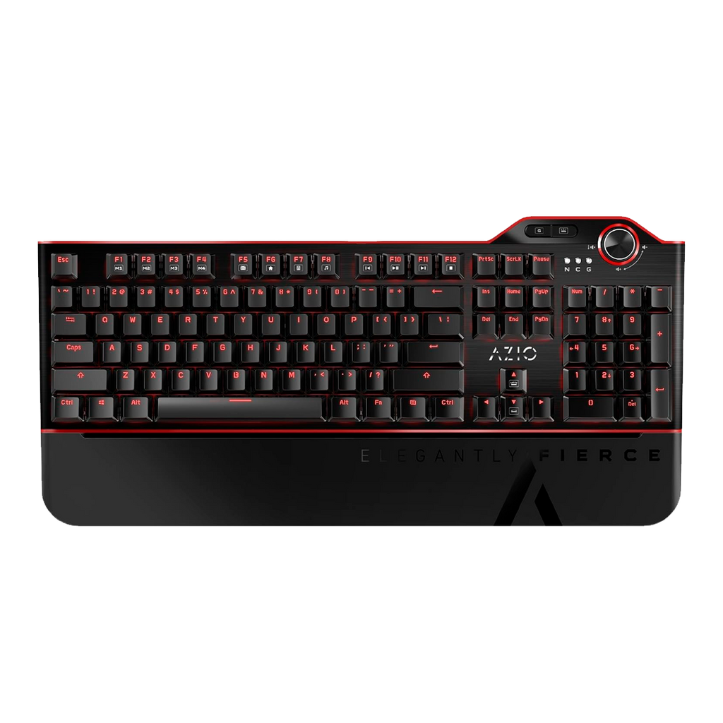 Teclado Azio Mgk-L80-02 Mecánico Led Roja  Switch Azul