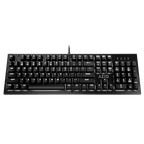 Teclado Azio Mk-Hue-Bk  Negro Mecánico Led Blanca  Switch Outemu Marron
