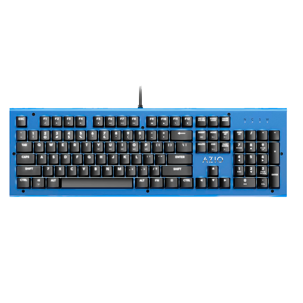 Teclado Azio Mk-Hue-Bu  Azul Mecánico Led Blanca  Switch Outemu Marron