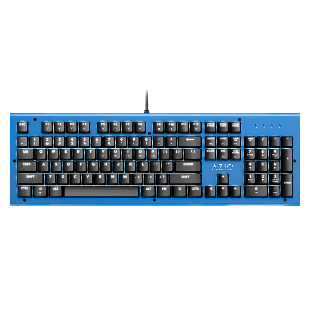 Teclado Azio Mk-Hue-Bu  Azul Mecánico Led Blanca  Switch Outemu Marron