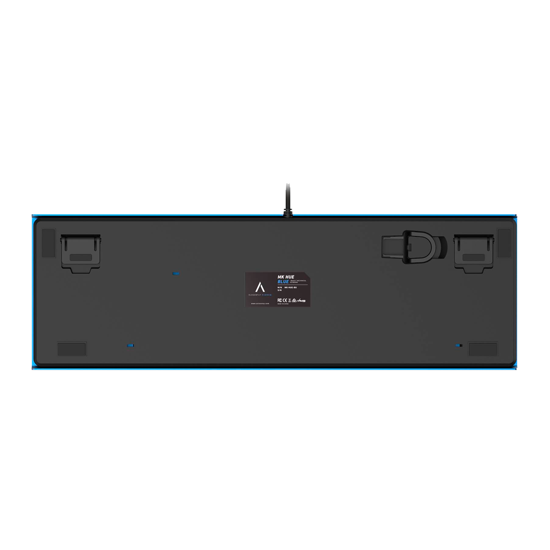 Teclado Azio Mk-Hue-Bu  Azul Mecánico Led Blanca  Switch Outemu Marron