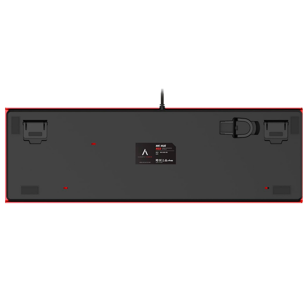 Teclado Azio Mk-Hue-Rd  Rojo Mecánico Led Blanca  Switch Outemu Marron