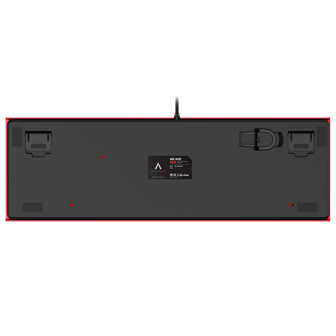 Teclado Azio Mk-Hue-Rd  Rojo Mecánico Led Blanca  Switch Outemu Marron