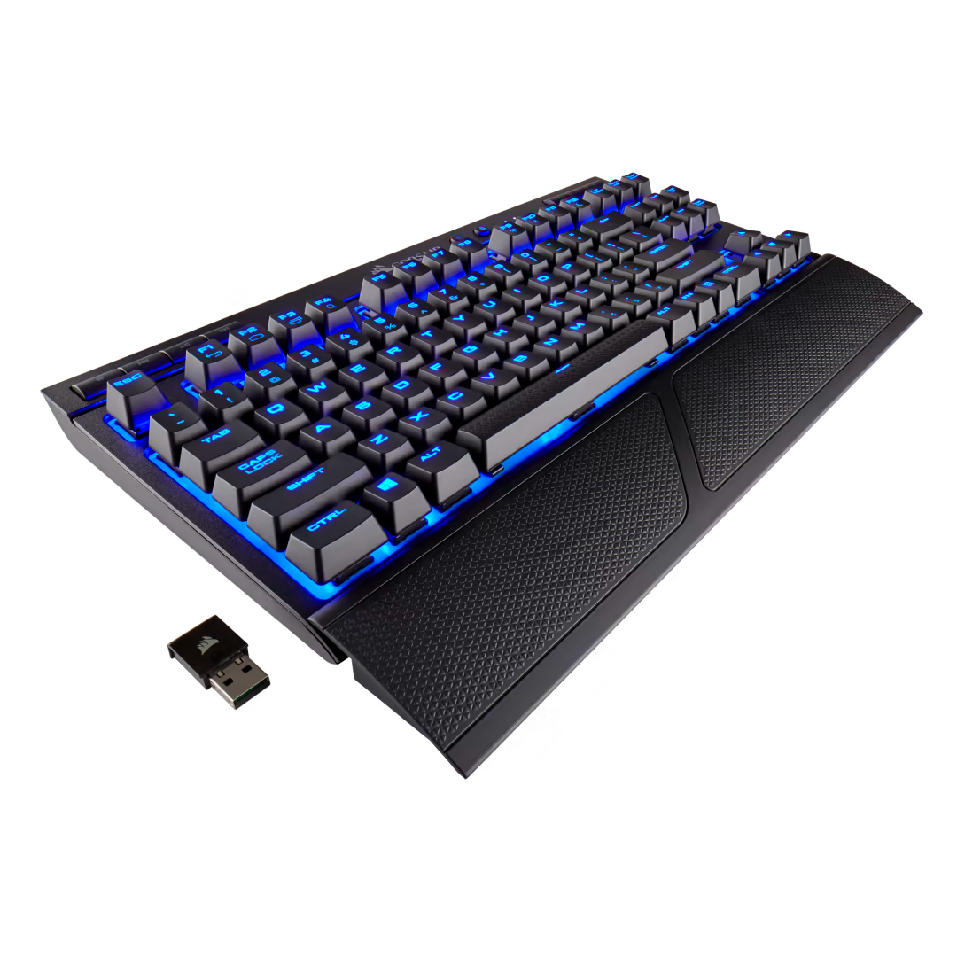Teclado Corsair  K63 Led Azul Mecánico Inalámbrico Cherry Mx Rojo