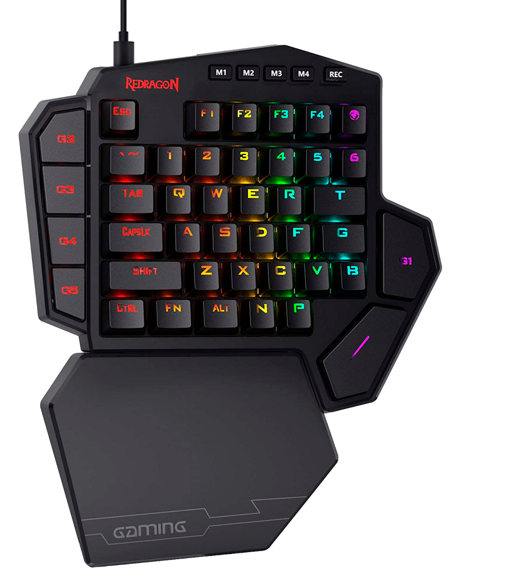 Teclado Redragon K585 Diti Rgb Mecánico Ingles Switch Marrón