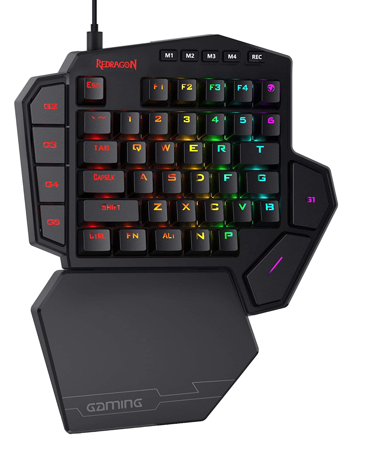 Teclado Redragon K585 Diti Rgb Mecánico Ingles Switch Marrón