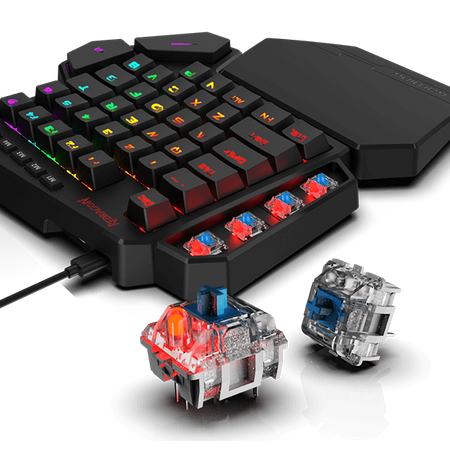 Teclado Redragon K585 Diti Rgb Mecánico Ingles Switch Marrón