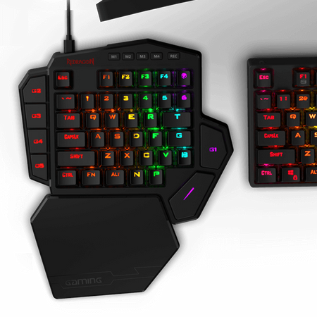 Teclado Redragon K585 Diti Rgb Mecánico Ingles Switch Marrón