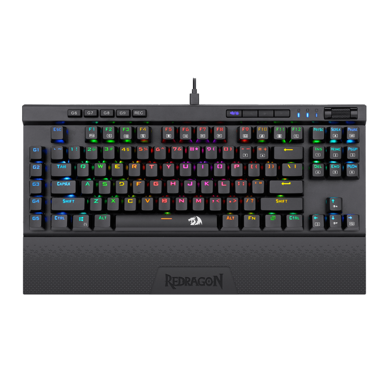 Teclado Redragon K587 Magic Wand Rgb Mecánico Español Switch Azul