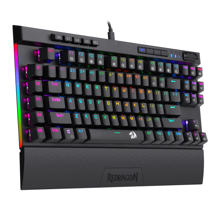 Teclado Redragon K587 Magic Wand Rgb Mecánico Español Switch Azul