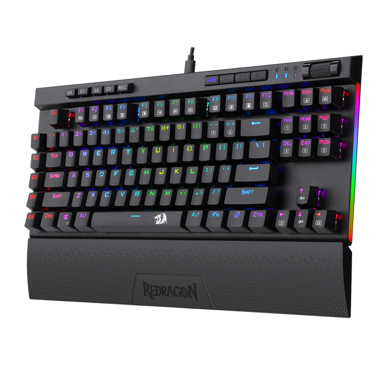 Teclado Redragon K587 Magic Wand Rgb Mecánico Español Switch Azul