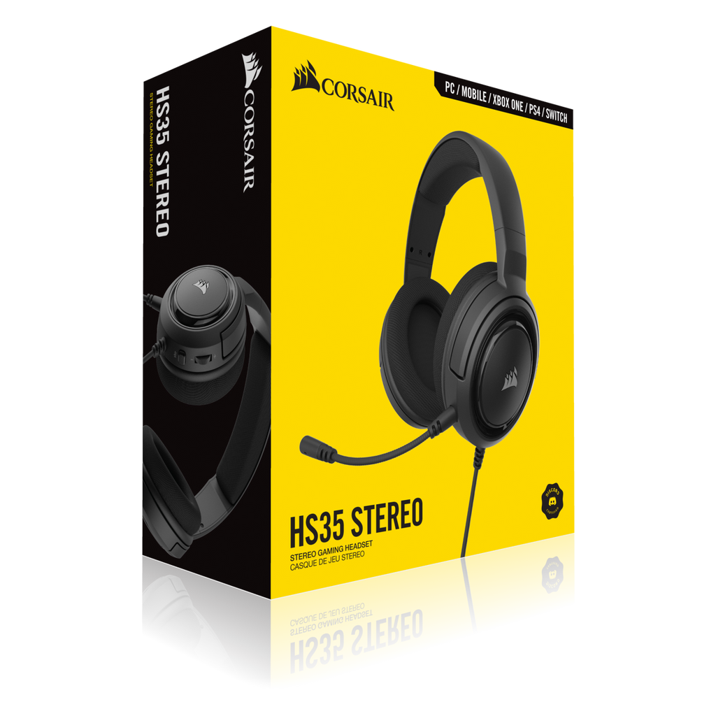 Audifono Corsair Hs35 Stereo Carbon 3,5 Mm