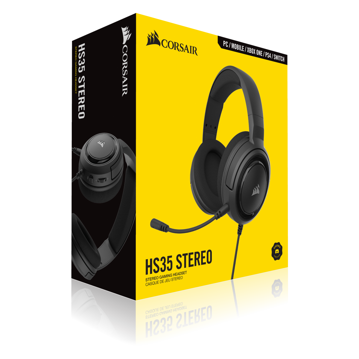 Audifono Corsair Hs35 Stereo Carbon 3,5 Mm