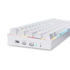 Teclado Redragon K530W Draconic Rgb  Blanco Mecánico Switch Marrón