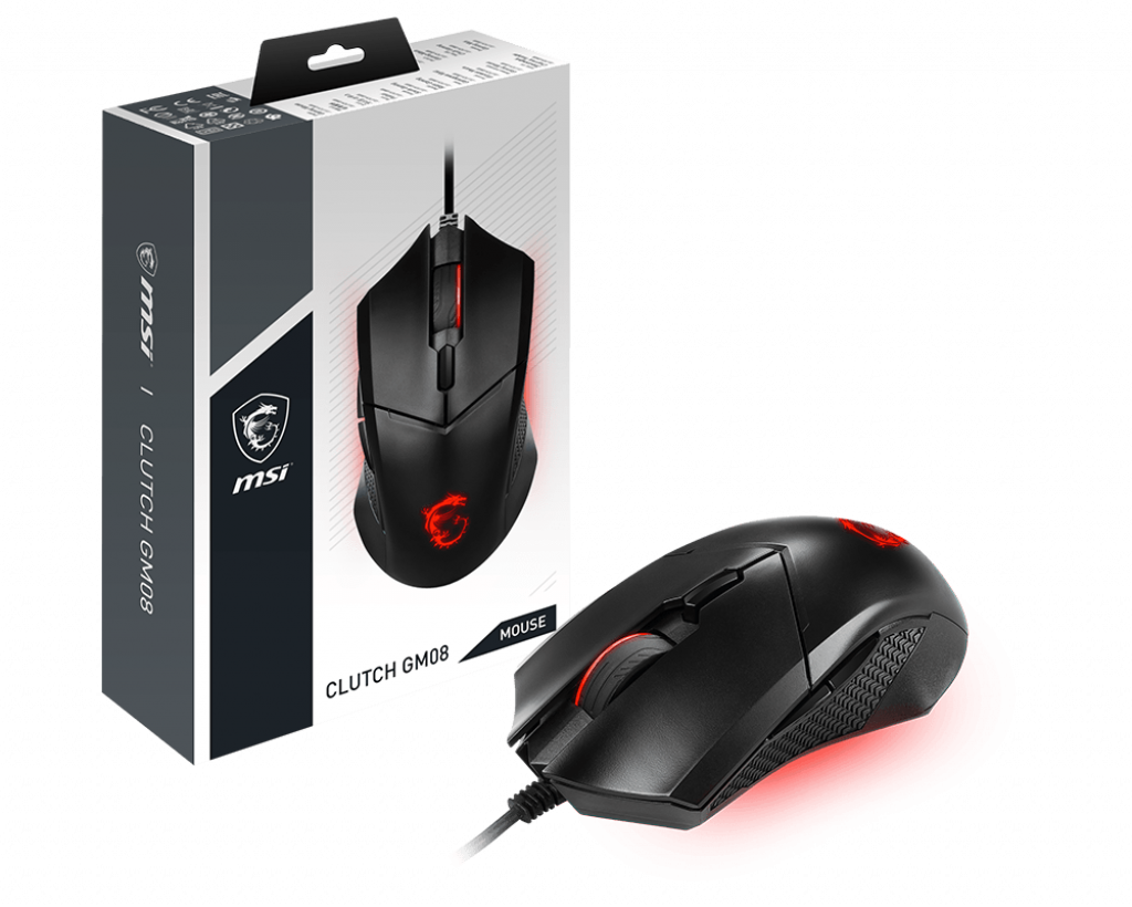 Mouse Msi  Clutch Gm08  Led Rojo 4.200 Dpi