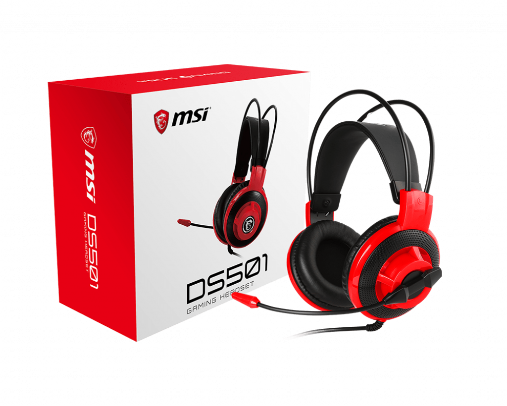 Audifono Msi Ds501 Gaming Negro/Rojo