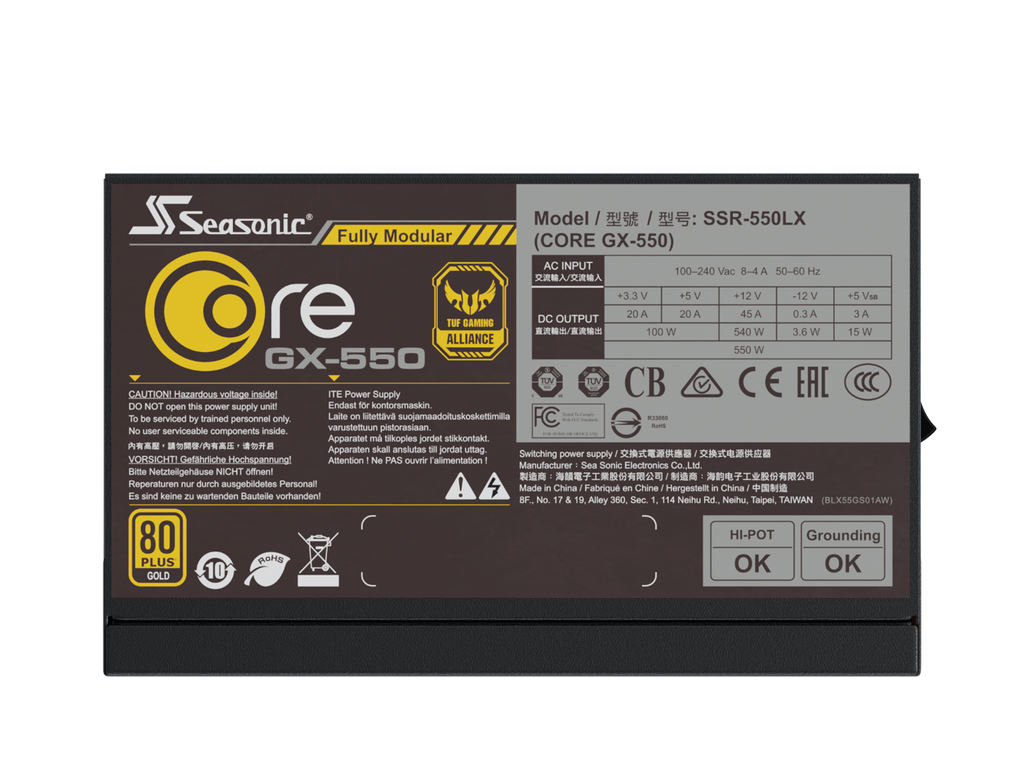 Fuente De Poder Seasonic Core Gx-550 550W 80 Plus Gold