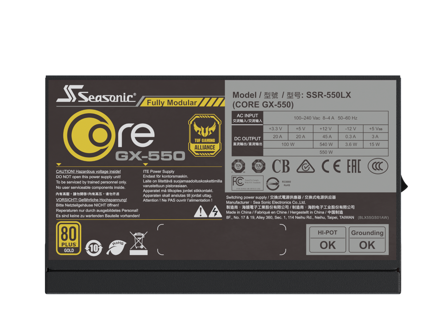 Fuente De Poder Seasonic Core Gx-550 550W 80 Plus Gold