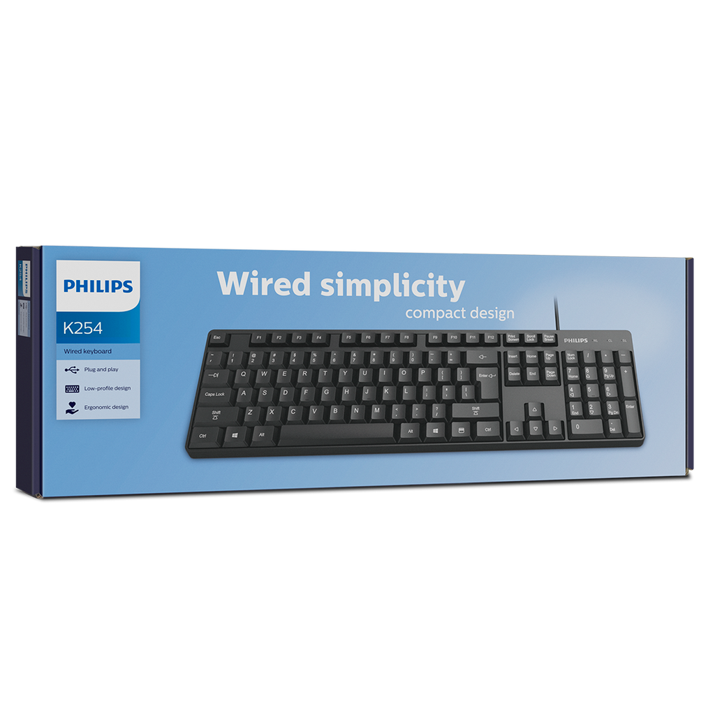 Teclado Philips  K254 Membrana Usb Español