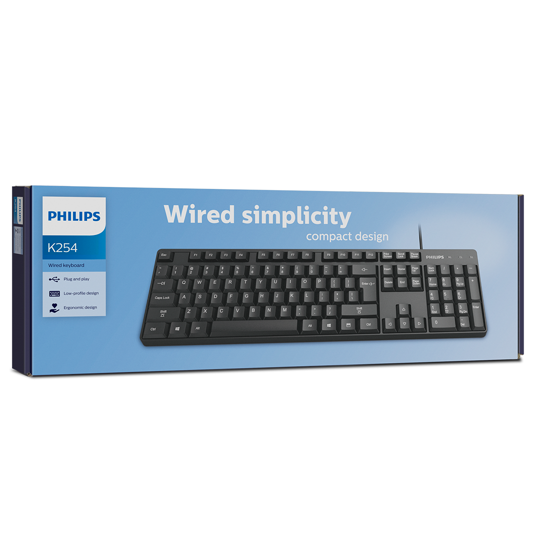 Teclado Philips  K254 Membrana Usb Español