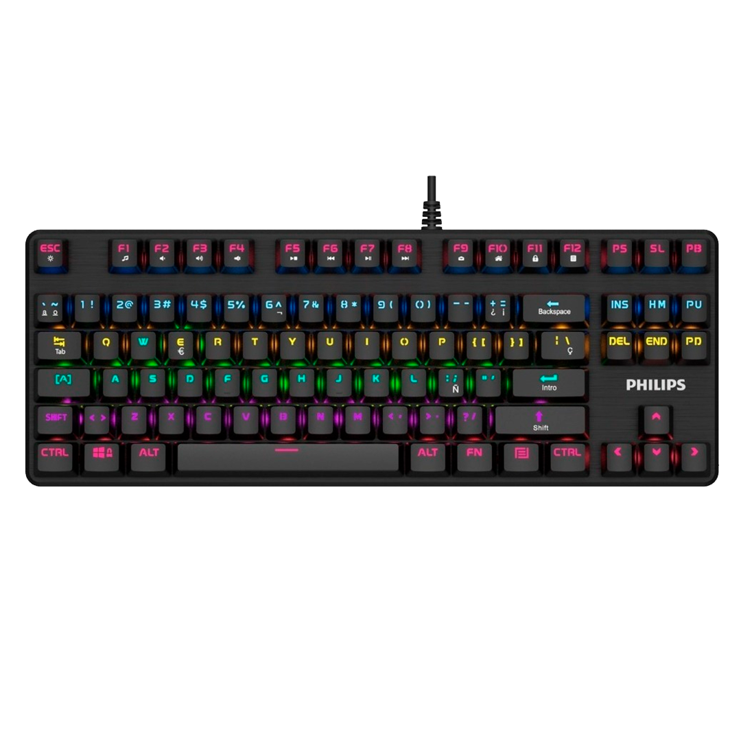 Teclado Philips G901 Mecánico Usb  Español Switch Azul