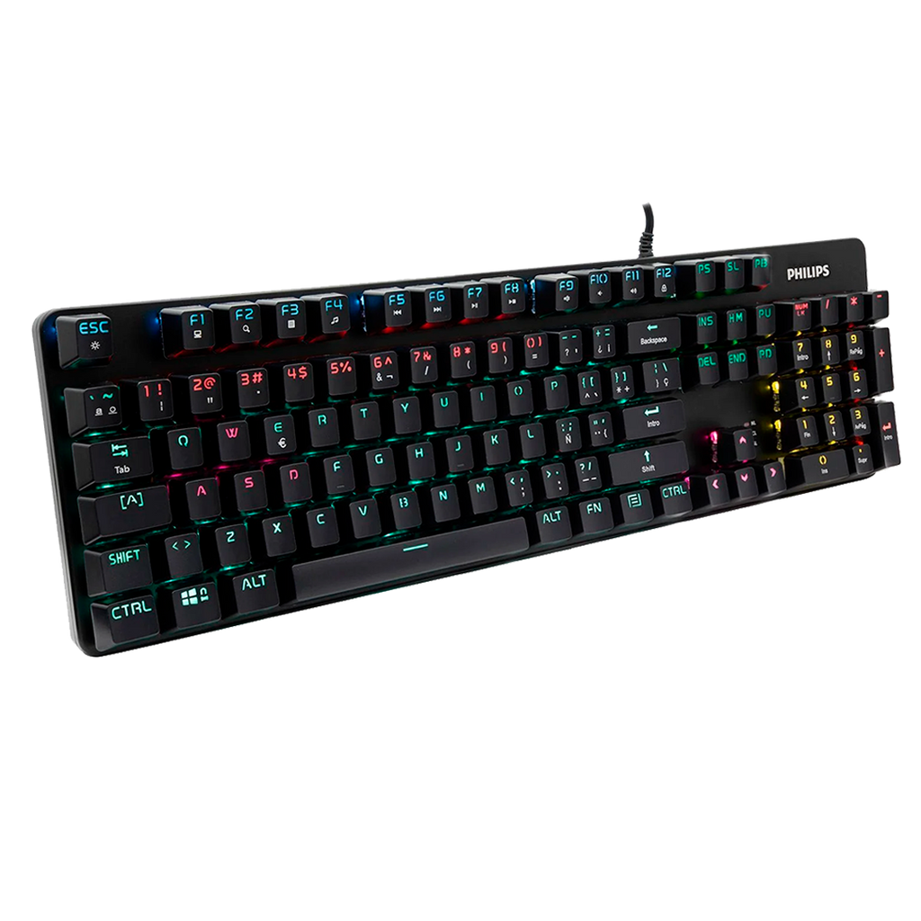 Teclado Philips G401 Mecánico Usb  Español Switch Azul