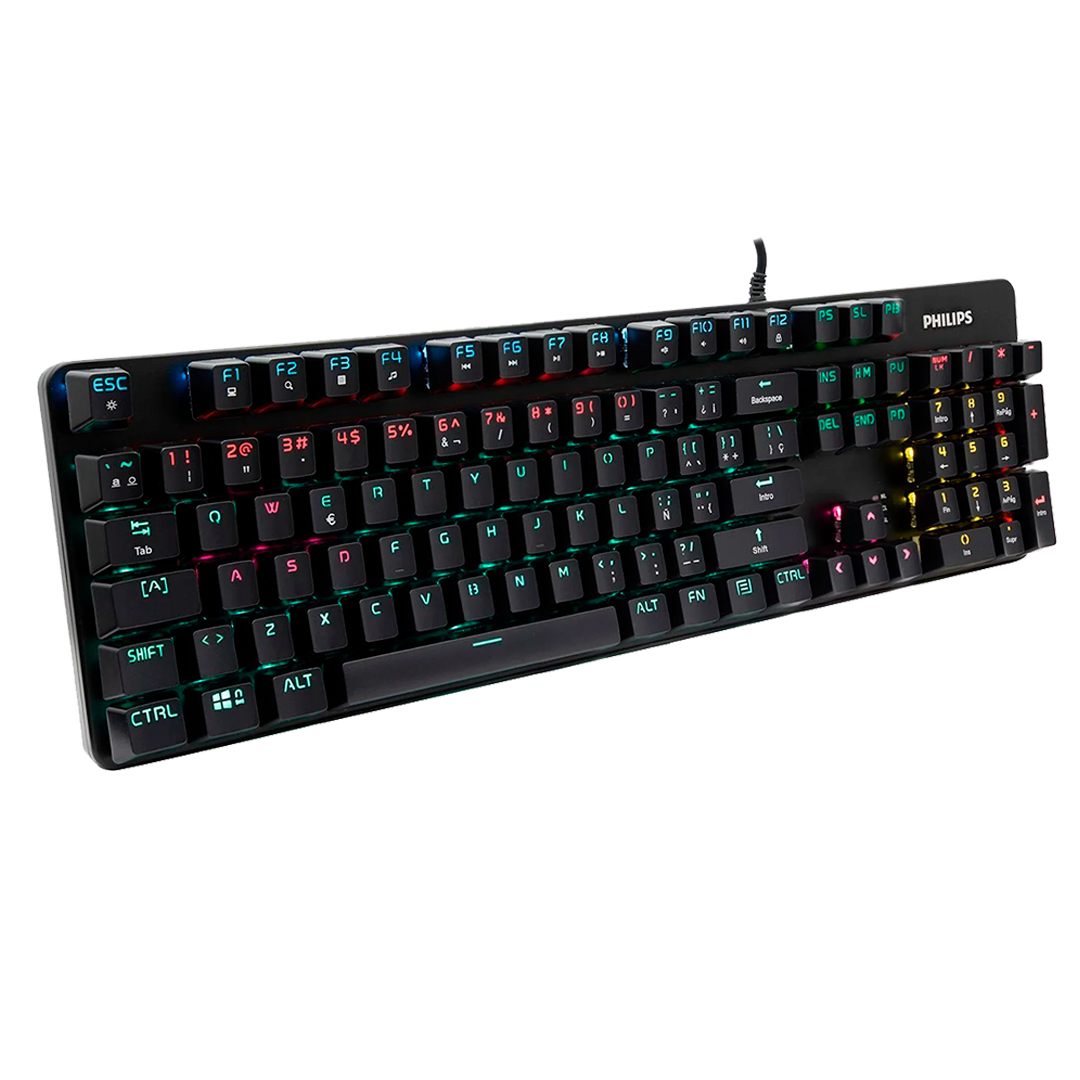 Teclado Philips G401 Mecánico Usb  Español Switch Azul