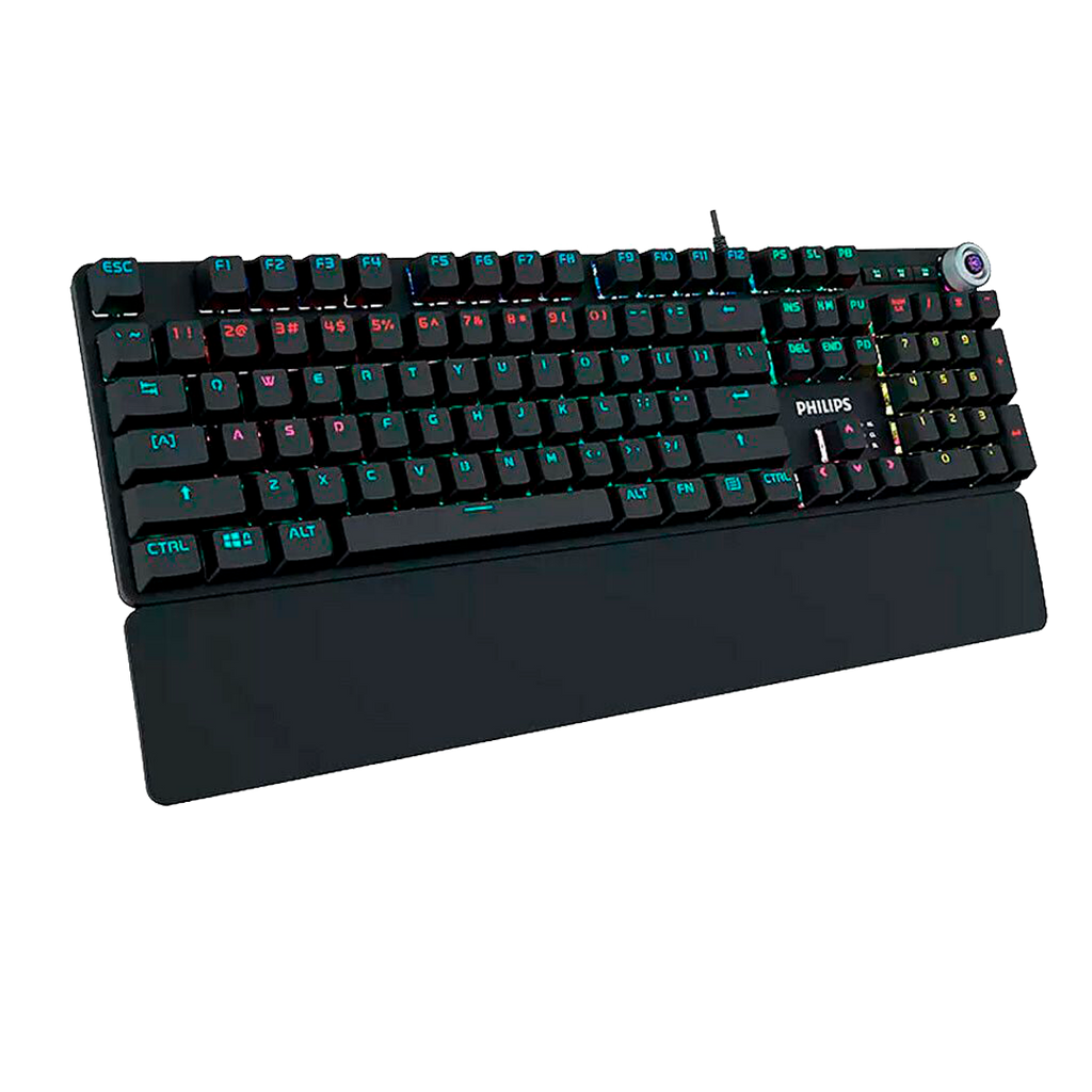 Teclado Philips G605 Rgb Mecánico Usb  Español Switch Azul
