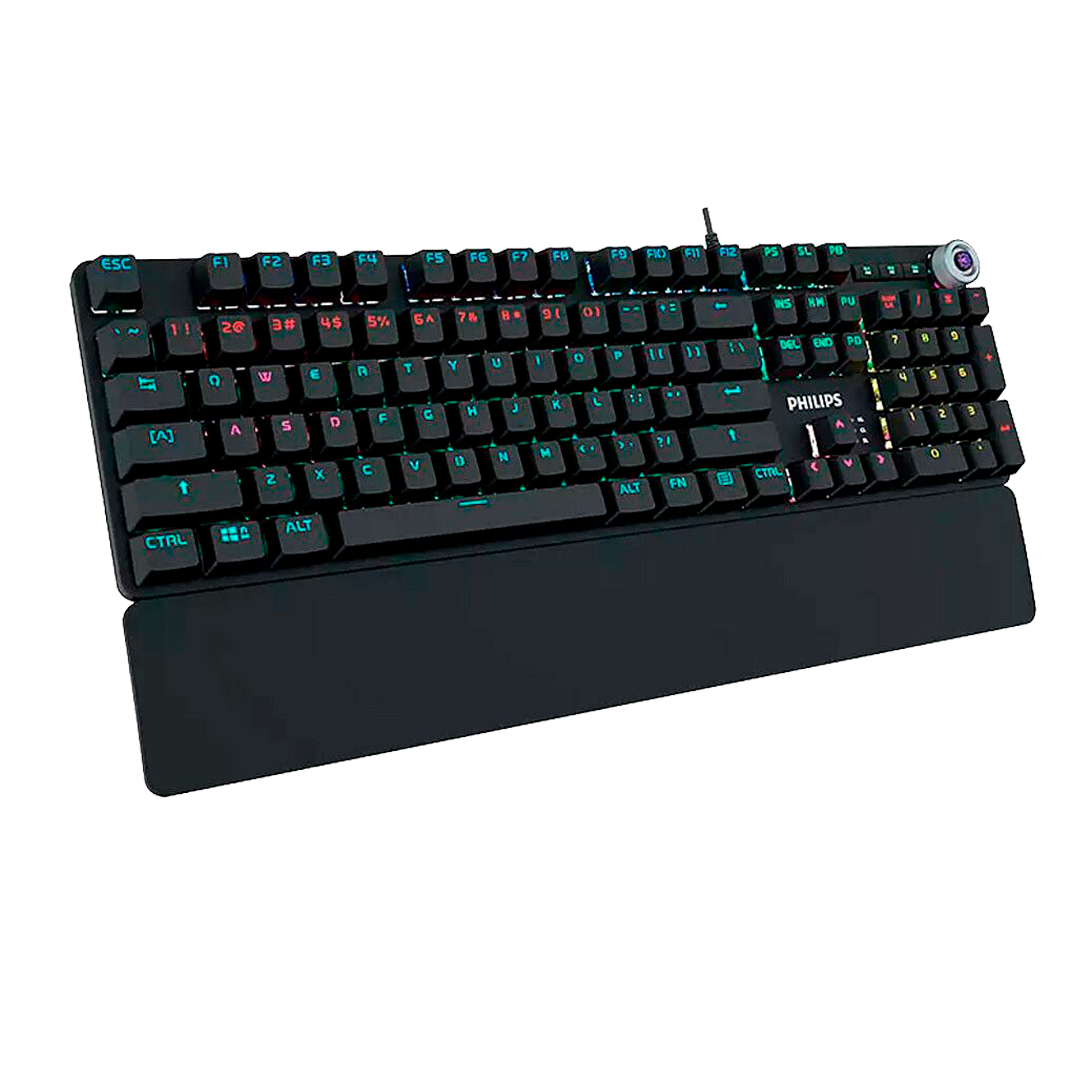 Teclado Philips G605 Rgb Mecánico Usb  Español Switch Azul