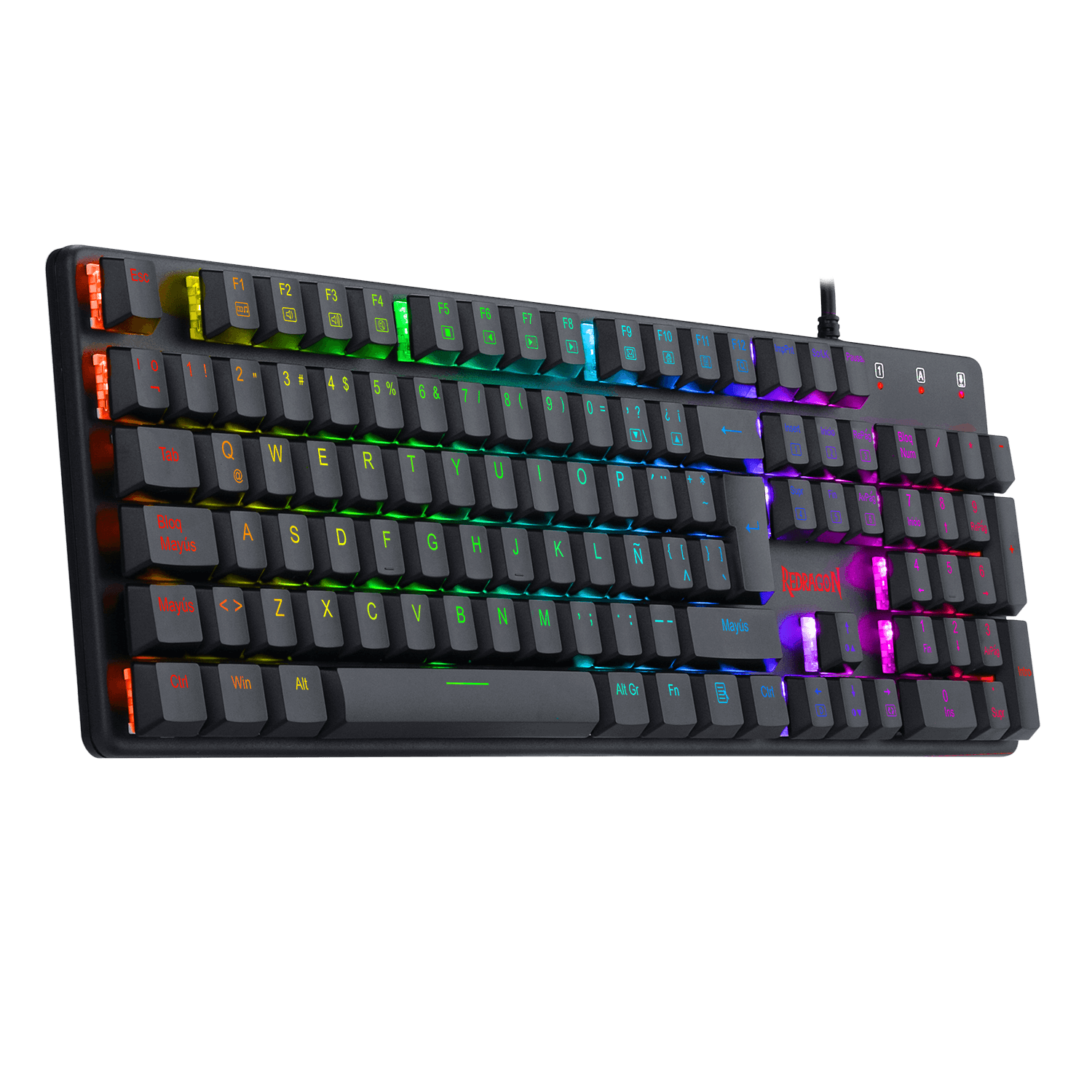 Teclado Redragon K589 Shrapnel Rgb Mecánico Usb Español Switch Rojo
