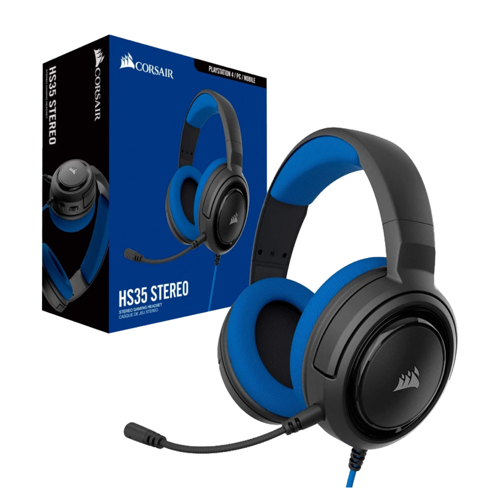 Audifono Corsair Hs35 Estéreo Azul