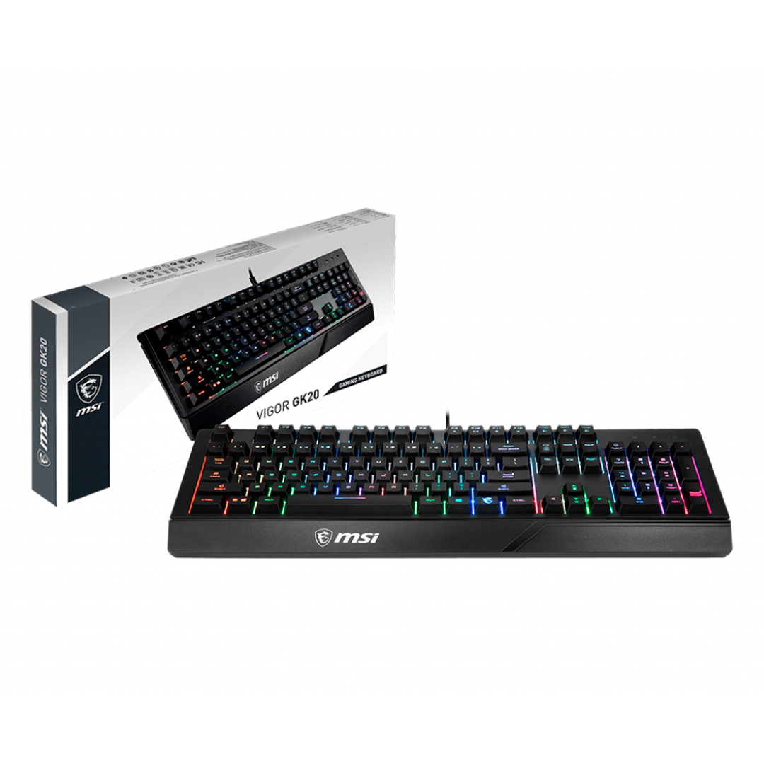 Teclado Msi Vigor Gk20 Rgb Membrana Usb
