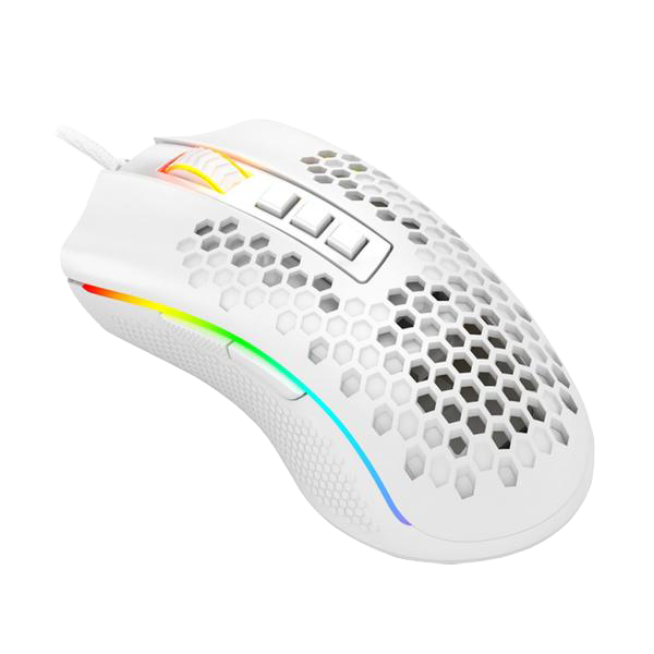 Mouse Redragon M988W Storm Elite Blanco Rgb 16.000 Dpi