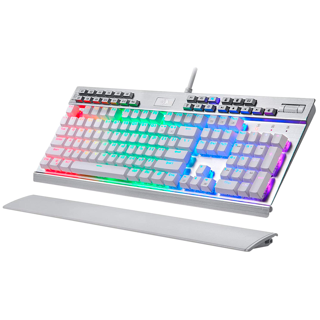 Teclado Redragon K550W Yama Blanco Mecánico Español Usb Switch Púrpura