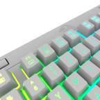 Teclado Redragon K512W Shiva Rgb Blanco Membrana  Usb Español