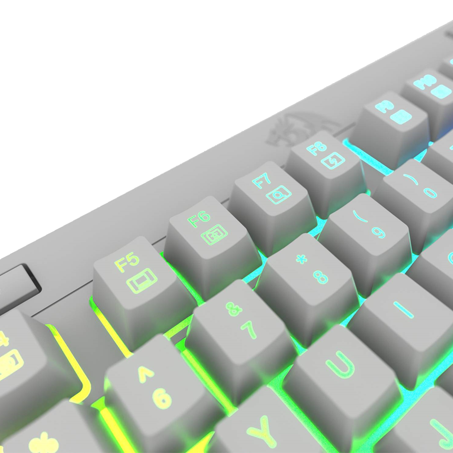 Teclado Redragon K512W Shiva Rgb Blanco Membrana  Usb Español
