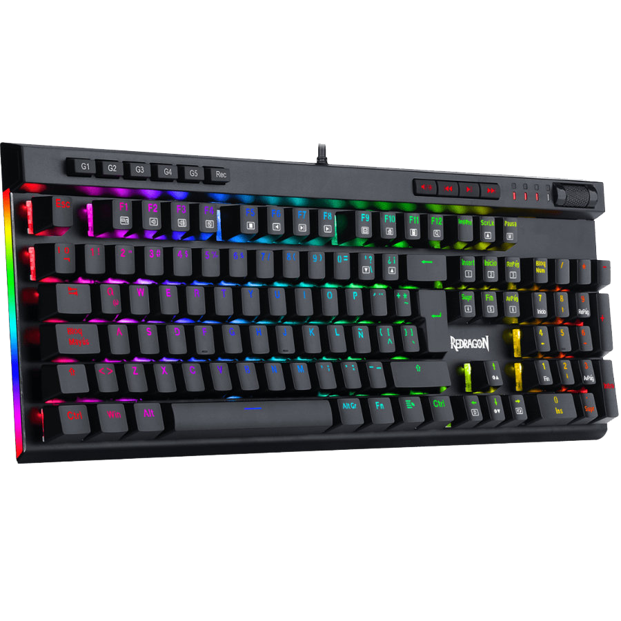 Teclado Redragon K580  Vata Pro Rgb Mecánico Usb Español Switch Marrón